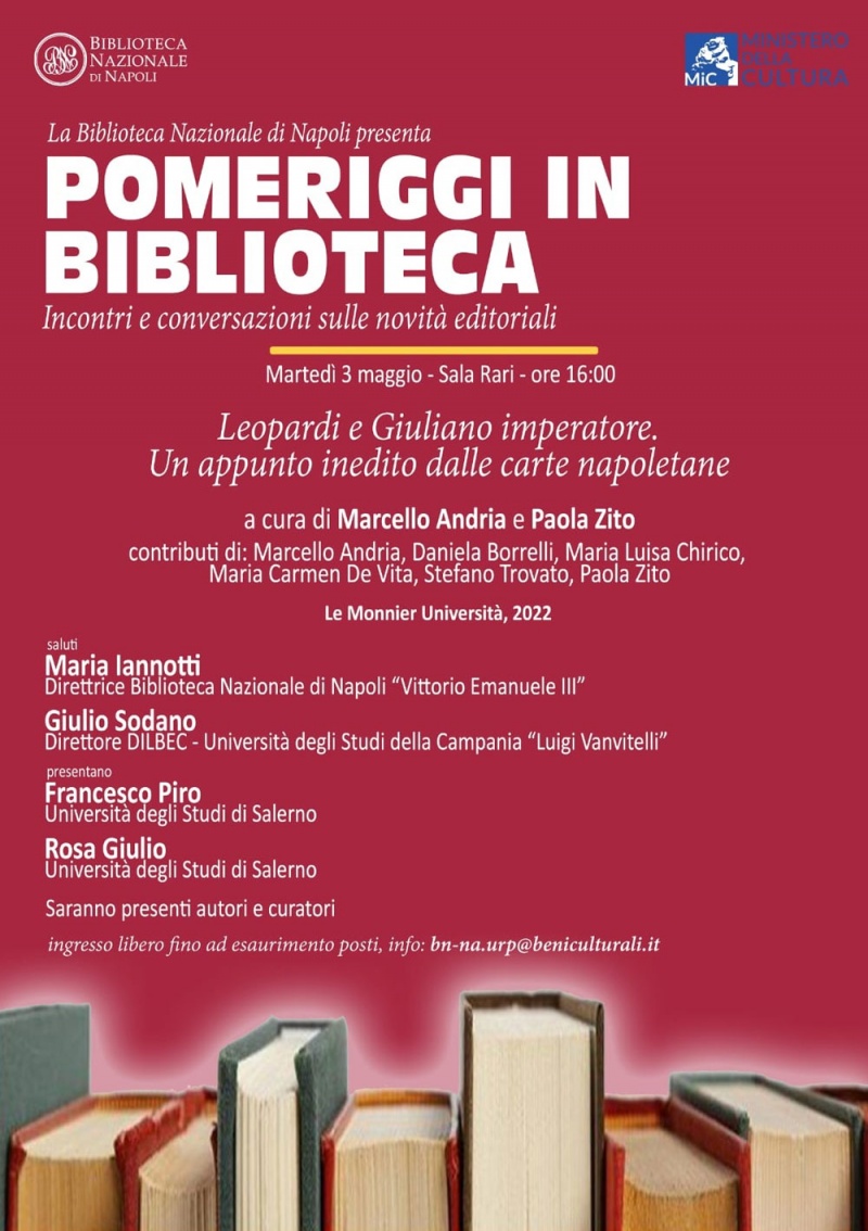 Leopardi e Giuliano imperatore, locandina